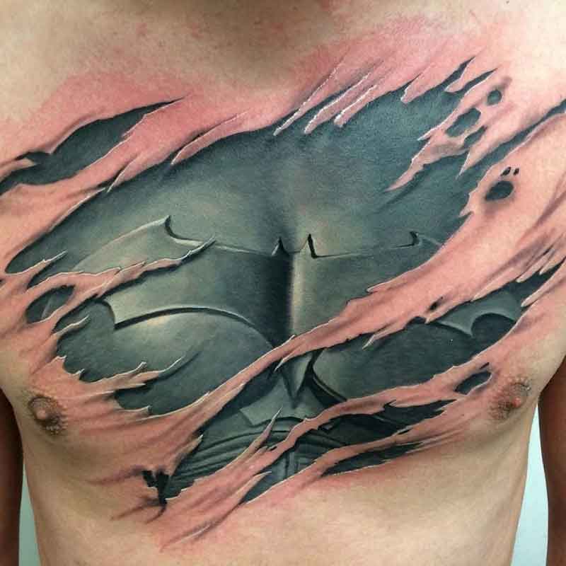 Batman Chest Tattoo 2