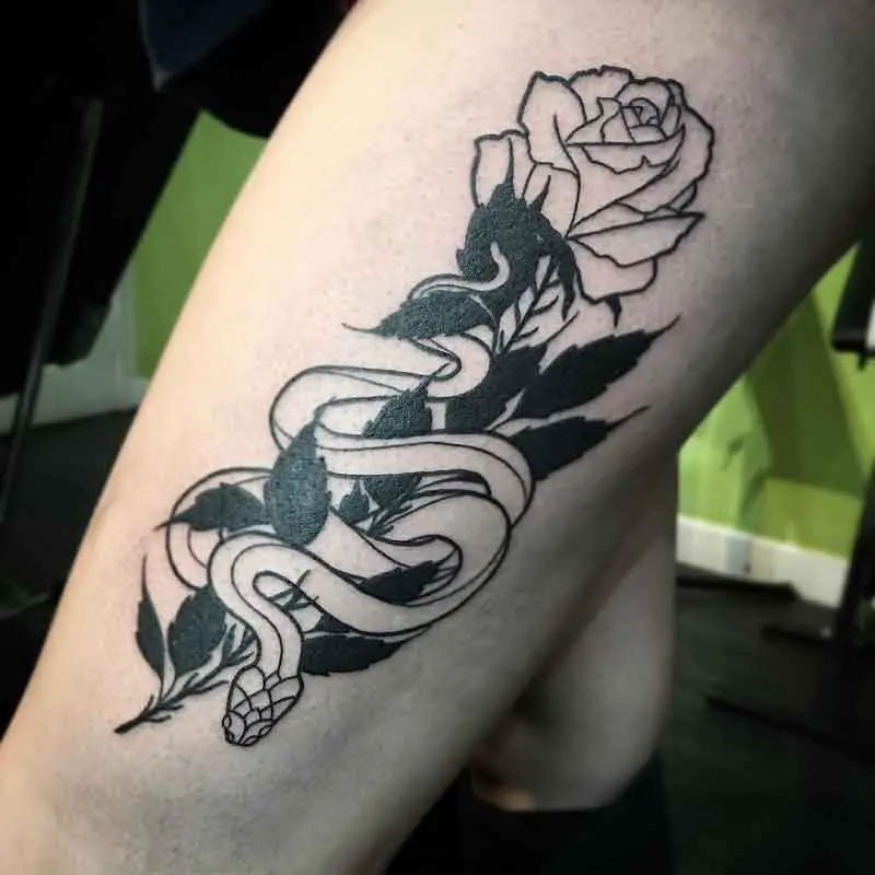 Minimalist Snake Tattoo 2