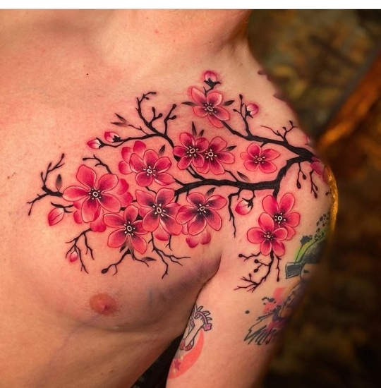 24 Enchanting Cherry Blossom Tattoo Creations – The Daily Worlds