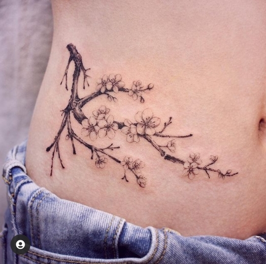 24 Enchanting Cherry Blossom Tattoo Creations – The Daily Worlds