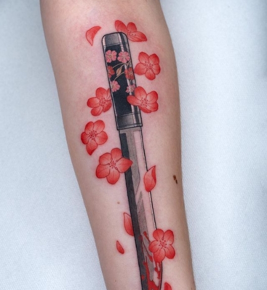 24 Enchanting Cherry Blossom Tattoo Creations – The Daily Worlds