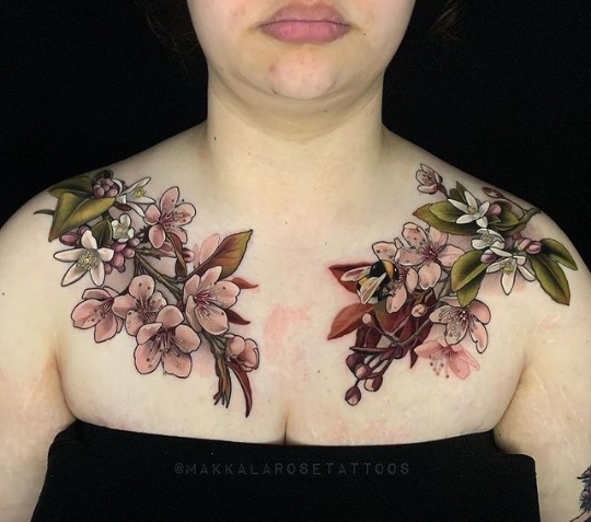 24 Enchanting Cherry Blossom Tattoo Creations – The Daily Worlds