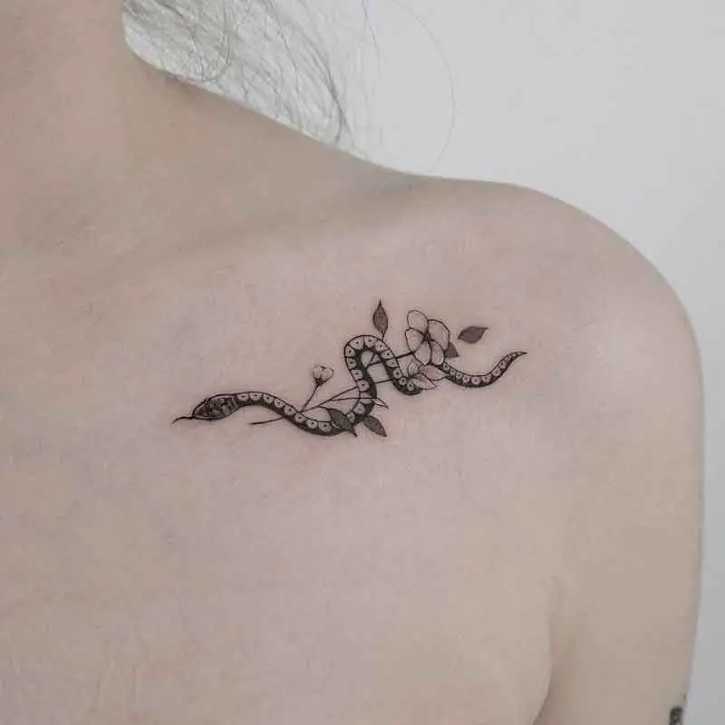 Small Snake Tattoo 2