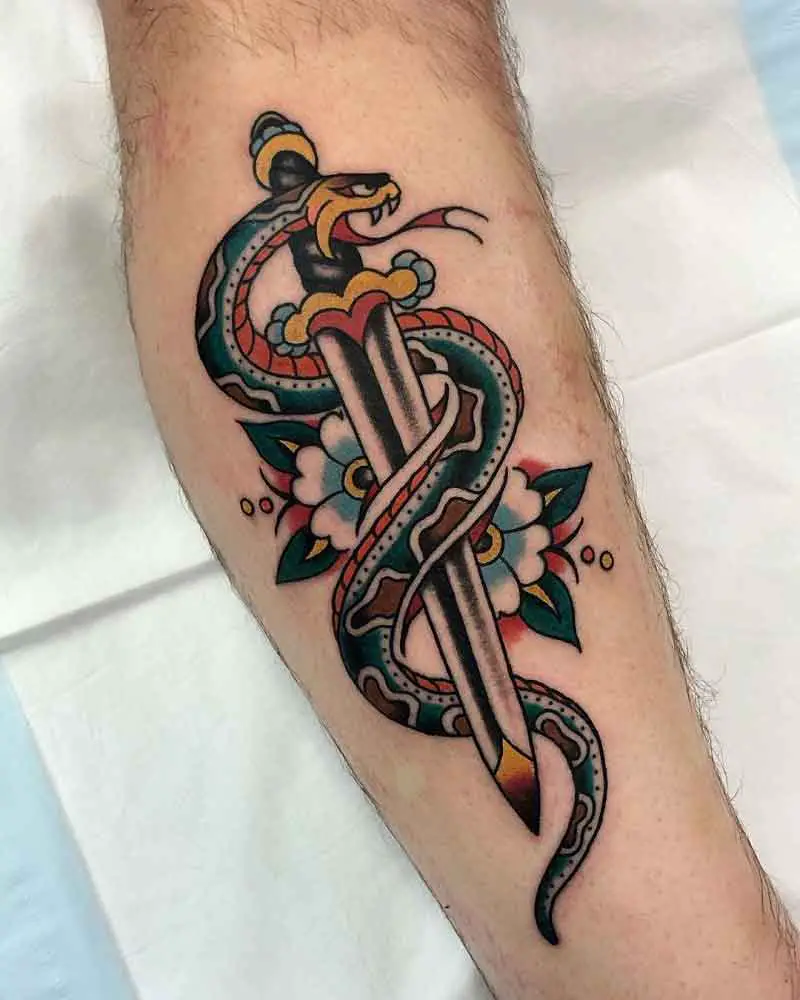 Snake Dagger Tattoo 2