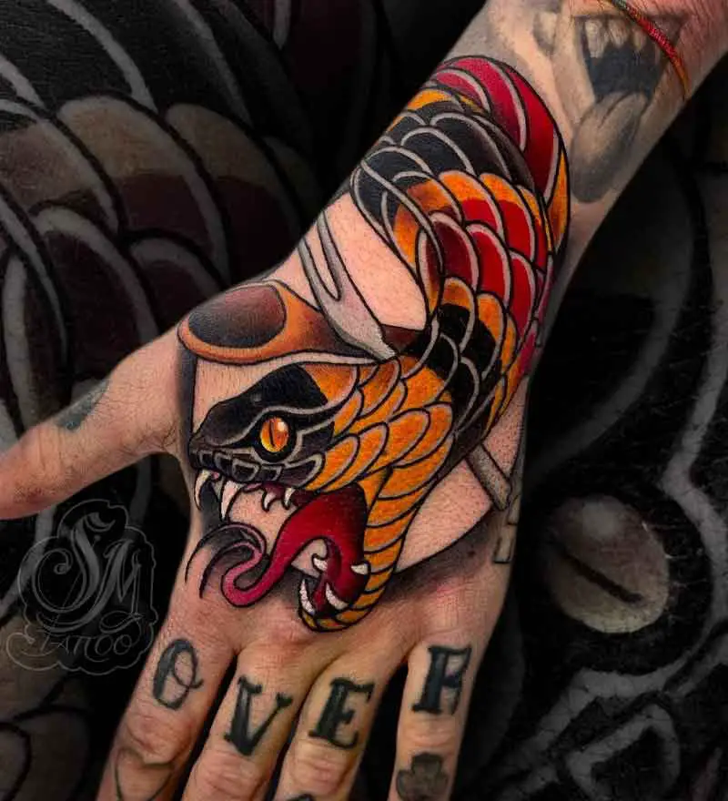 Snake Hand Tattoo 3