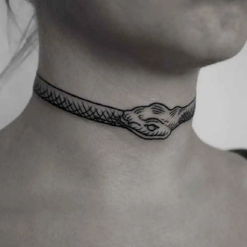 Snake Neck Tattoo 2