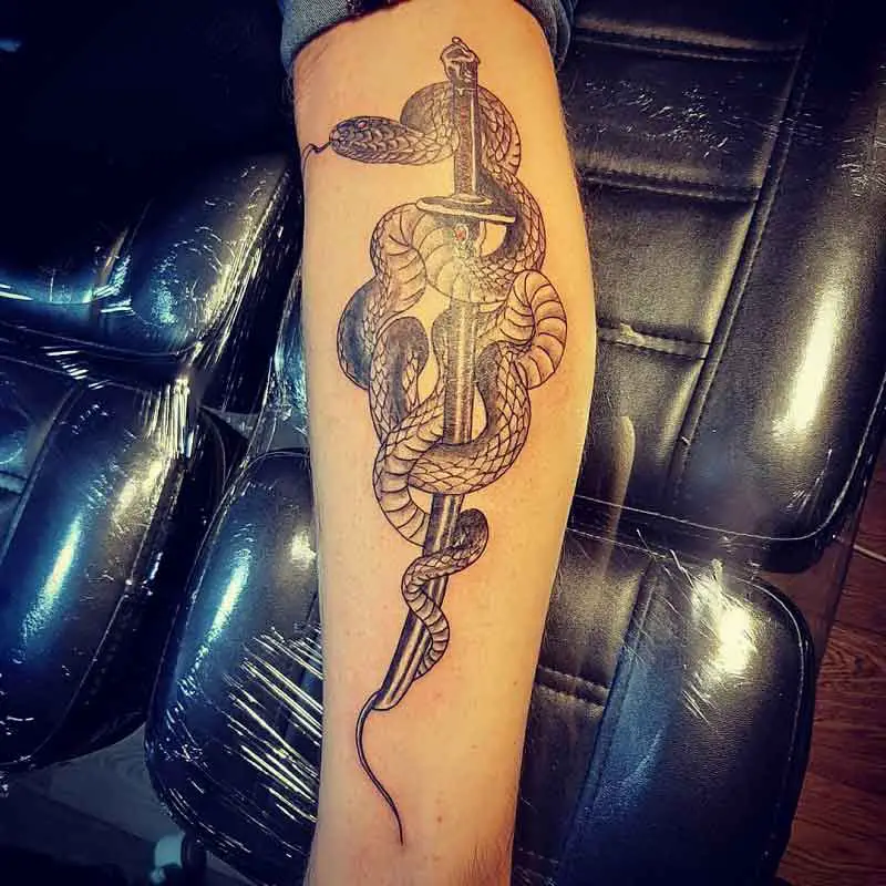 Sword Snake Tattoo 1