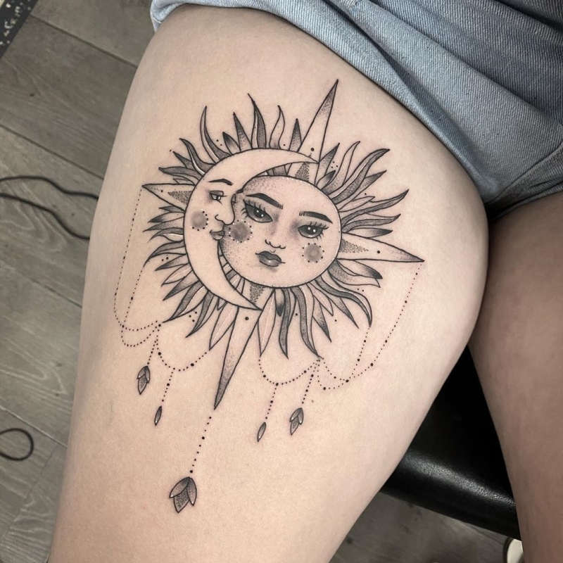 Lucky moon and sun tattoos with hidden meanings – The Daily Worlds