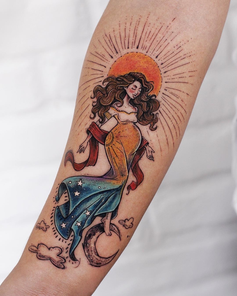 Lucky moon and sun tattoos with hidden meanings – The Daily Worlds