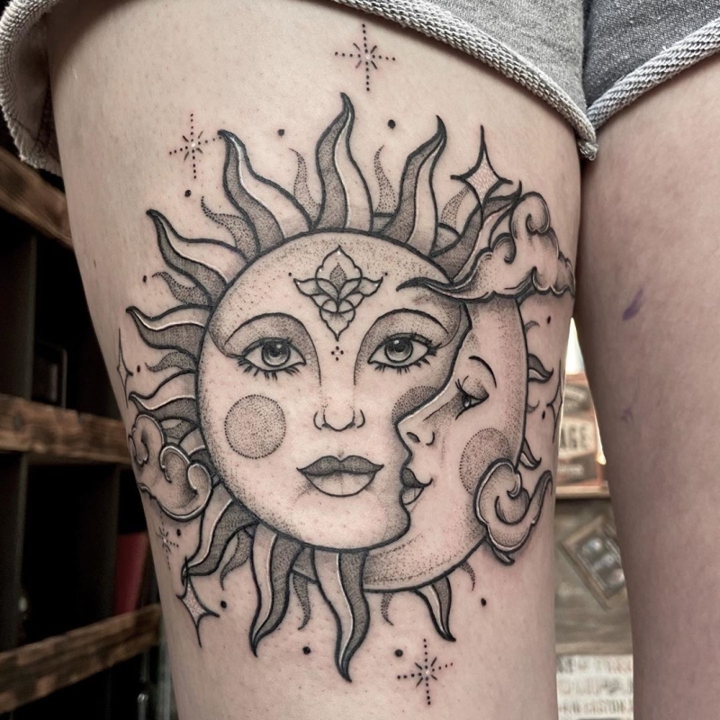 Lucky moon and sun tattoos with hidden meanings – The Daily Worlds