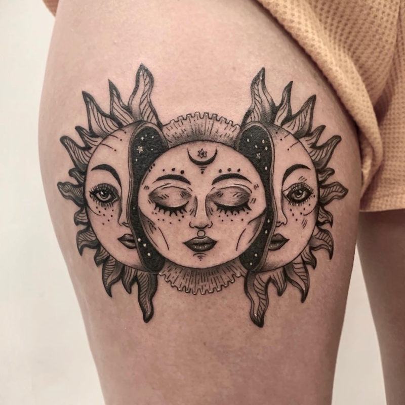 Lucky moon and sun tattoos with hidden meanings – The Daily Worlds