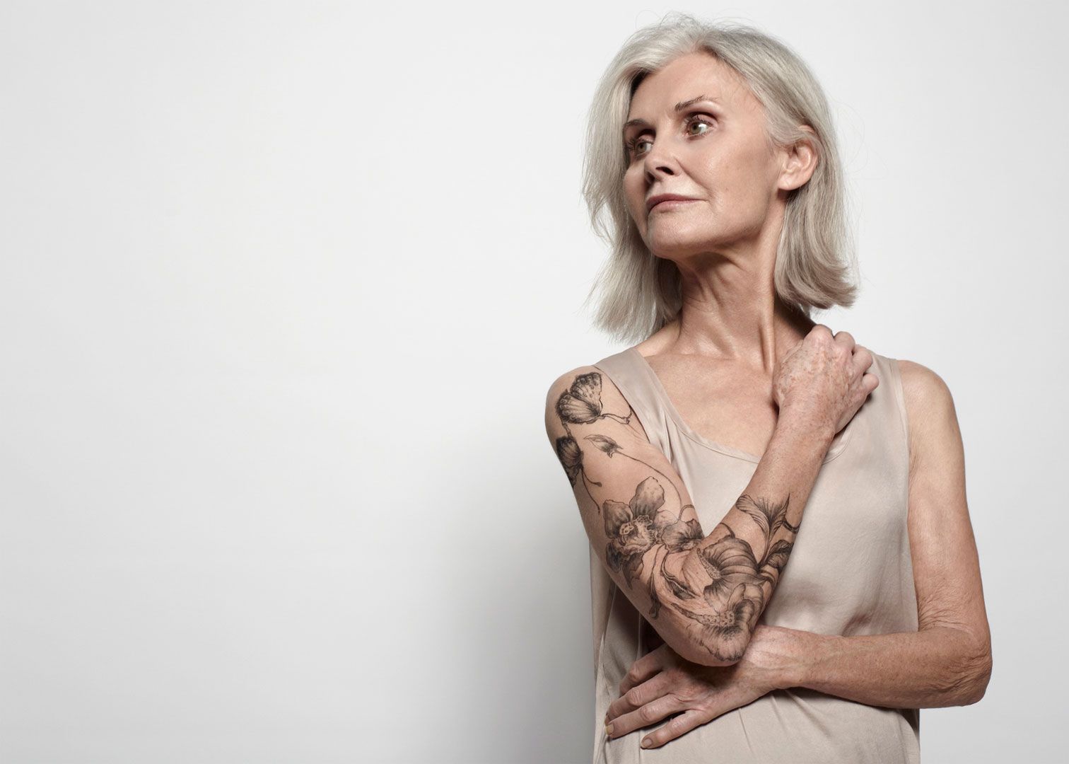 Fabrice Laroche: MUE Too bad they're photoshopped. | Old women with tattoos,  Older women with tattoos, Beautiful tattoos for women