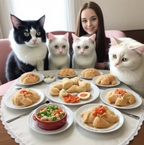 A Meeting with Royalty: The Famous Ragdoll Cat Family, Adorned with Exquisite Fur Coats.NgocChau