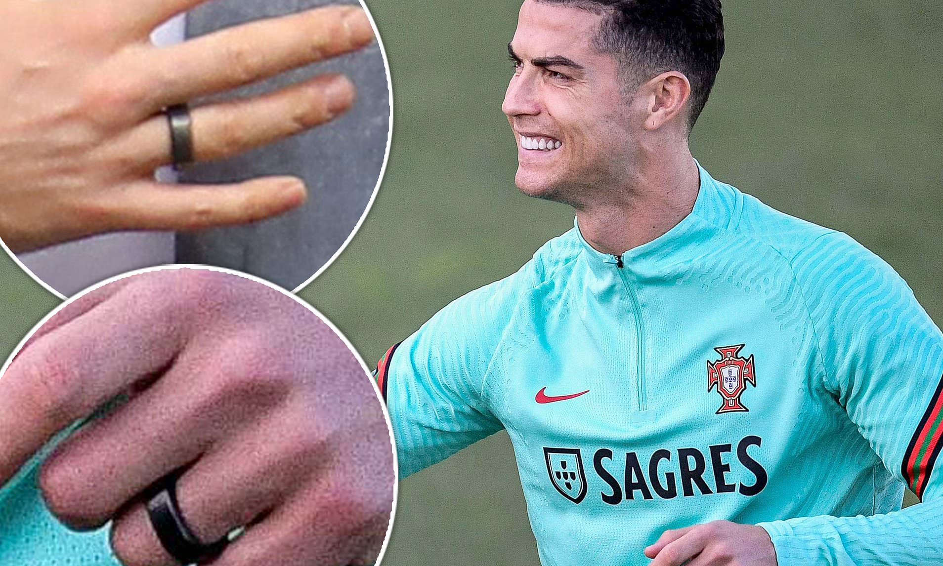 Cristiano Ronaldo wears fitness ring | Daily Mail Online