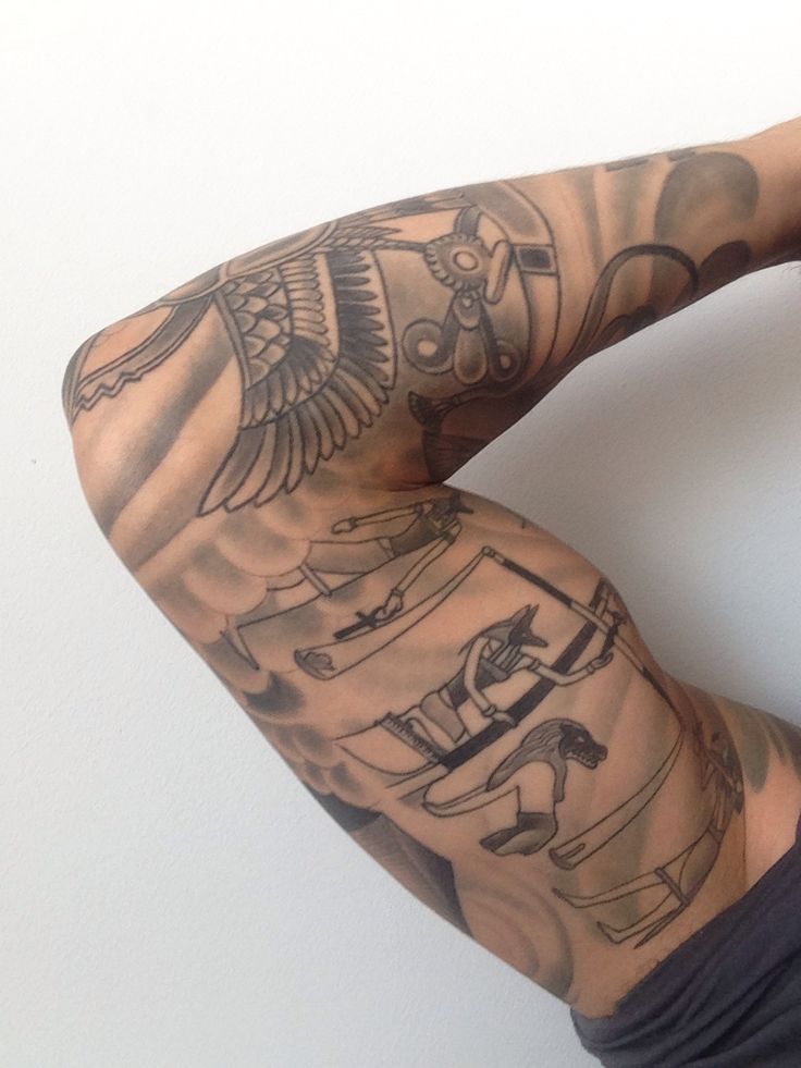 Egyptian Sleeve Tattoos Idea