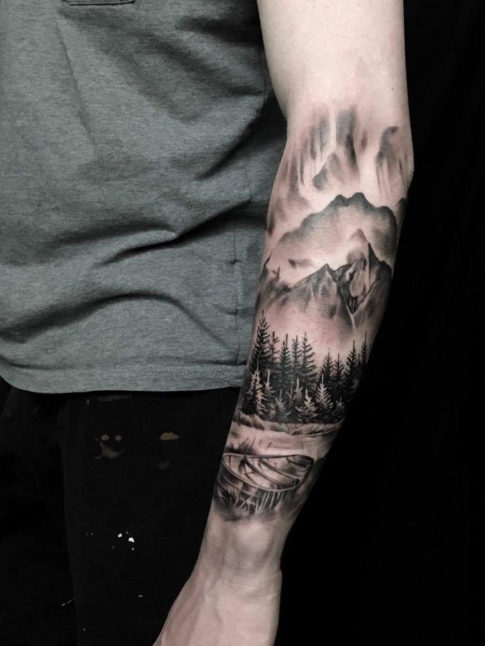 Mountain Sleeve Tattoo Designs