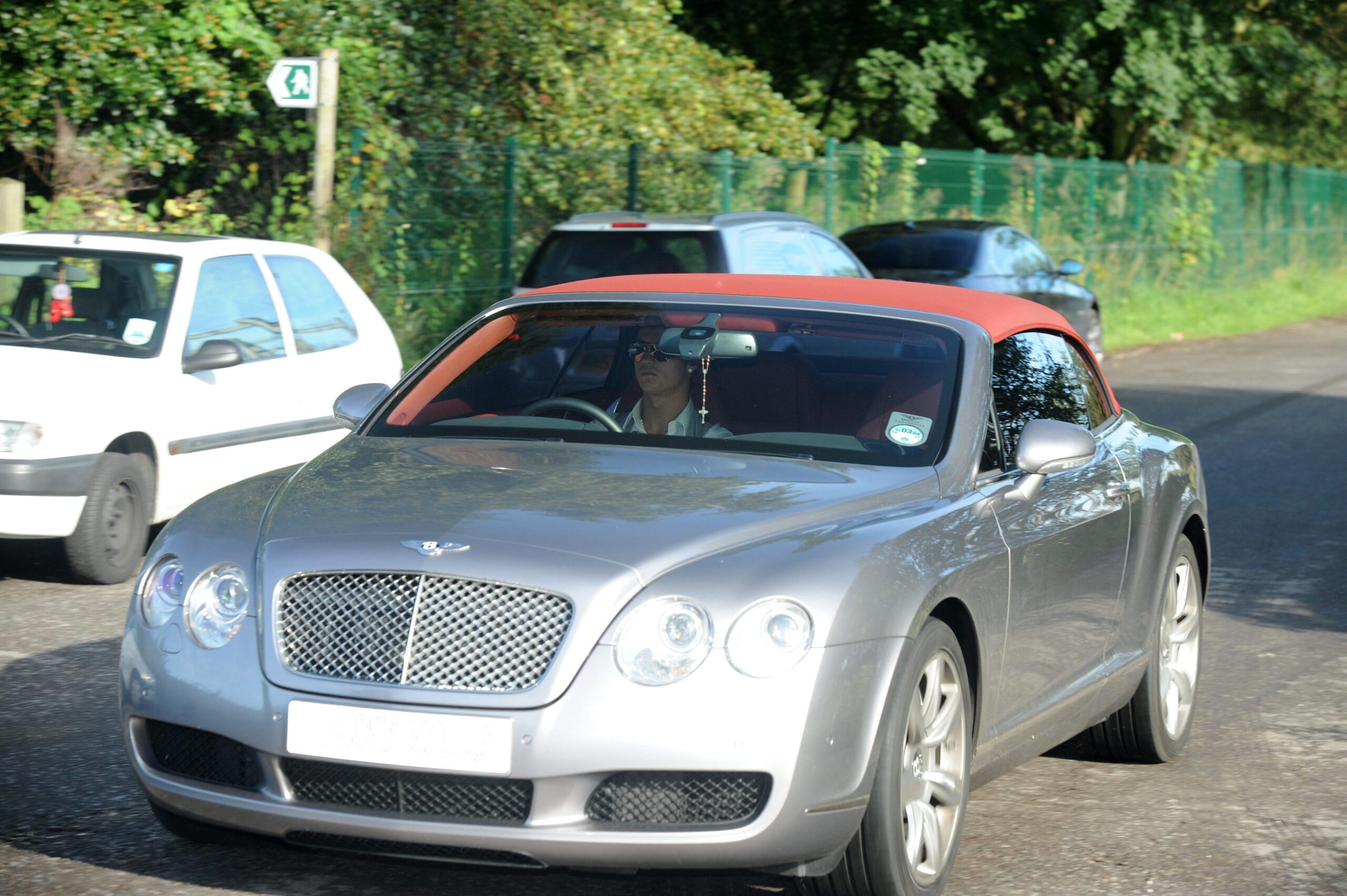 Ronaldo began to have a collection of supercars during his time at United, including this Bentley convertible