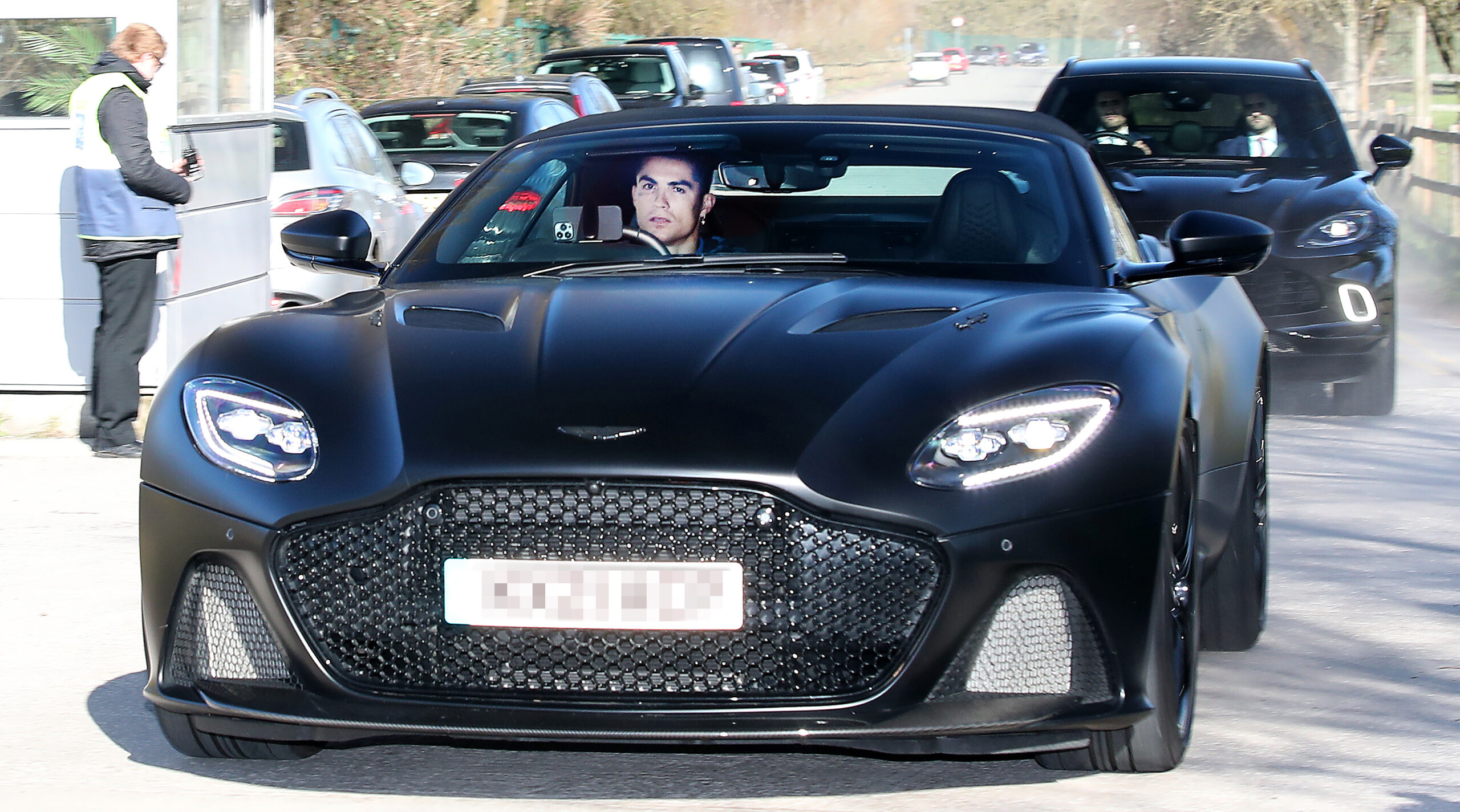 Ronaldo drove his Aston Martin into Carrington after his brilliant Spurs hat-trick