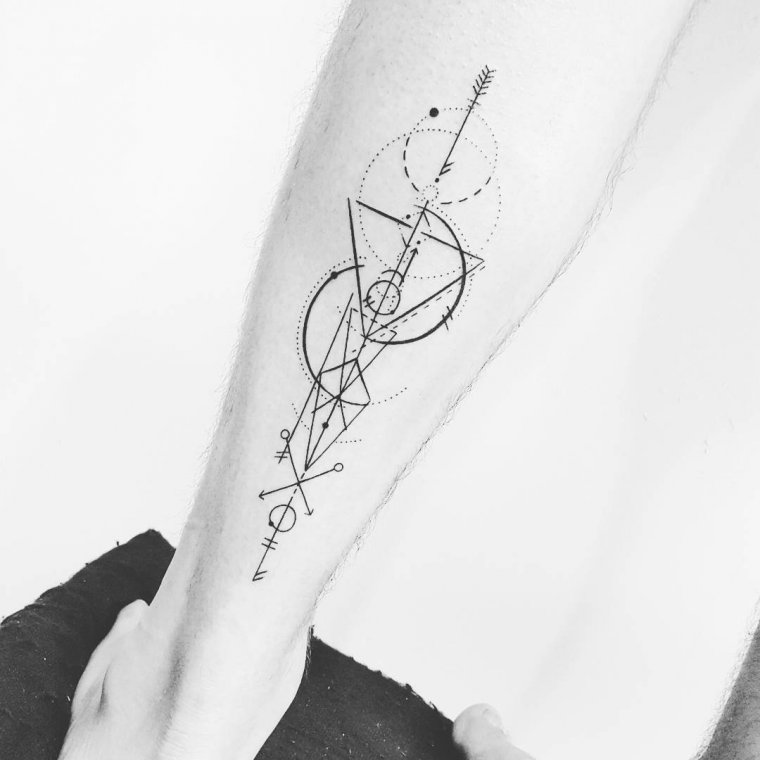 Geometric arm tattoos for girls (39 photos) 20 tattoos