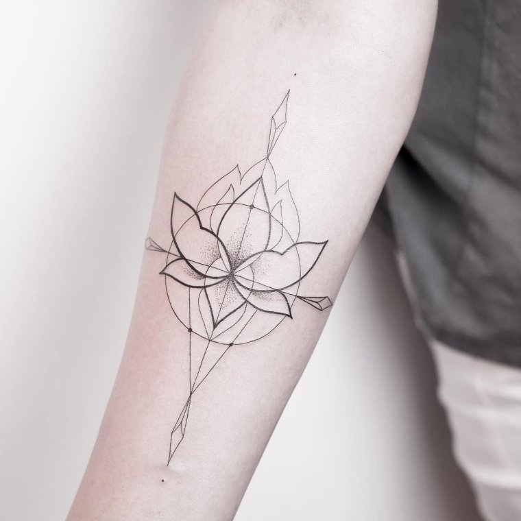 Geometric arm tattoos for girls (39 photos) 32 tattoos