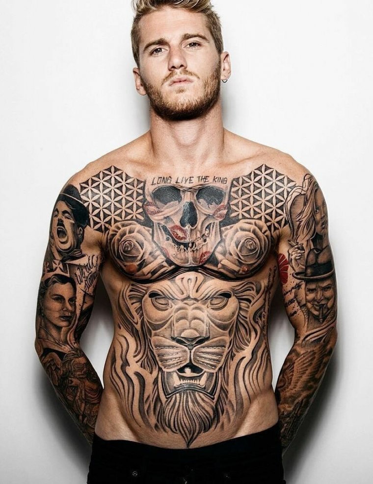 Full body tattoos for men (39 photos) 16 tattoo