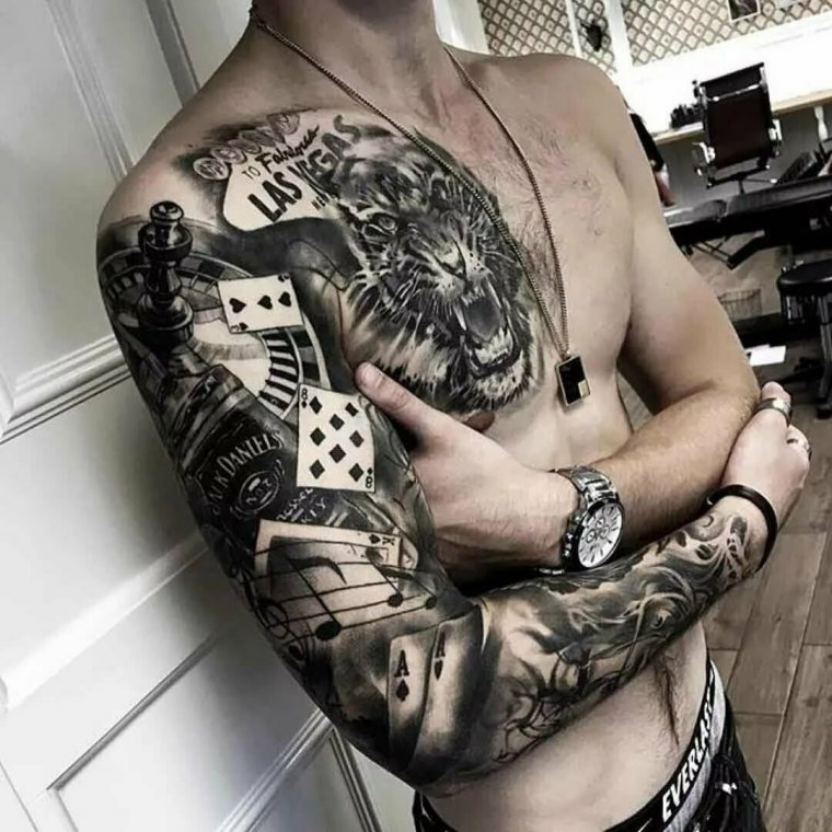 Full arm tattoos for men