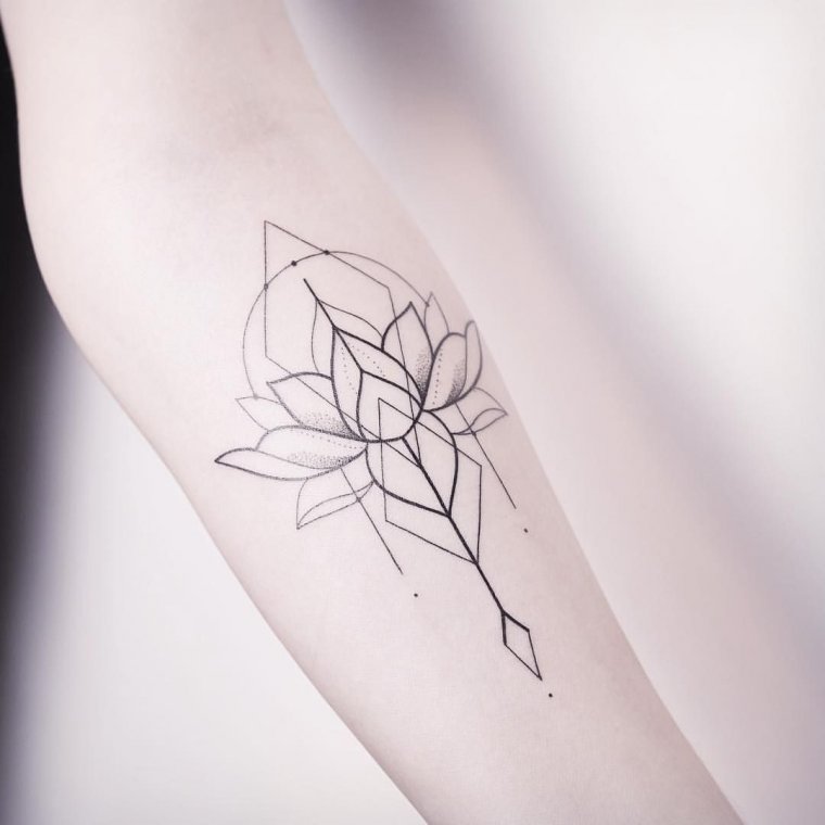 Geometric arm tattoos for girls (39 photos) 7 tattoos