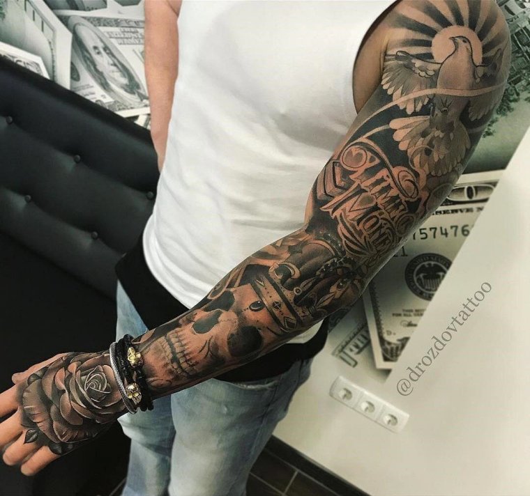 Half-sleeve tattoo for men