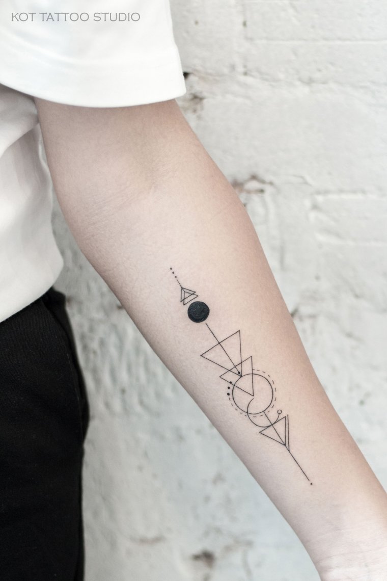 Geometric arm tattoos for girls (39 photos) 13 tattoos