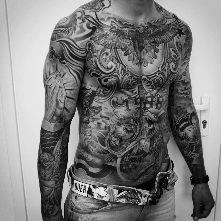 Full body tattoos for men (39 photos) 3 tattoo