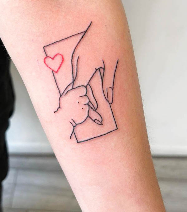 Cute mother tattoo by @tattoosbyell