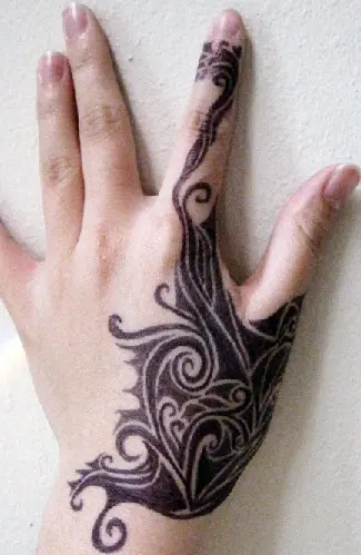 Palm Tattoo Design for Woman’s Hands