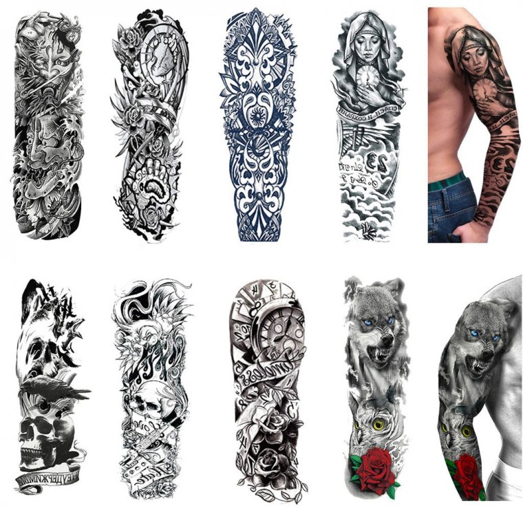 Men's tattoos on the entire arm (sleeve) - 49 photos 1 tattoos