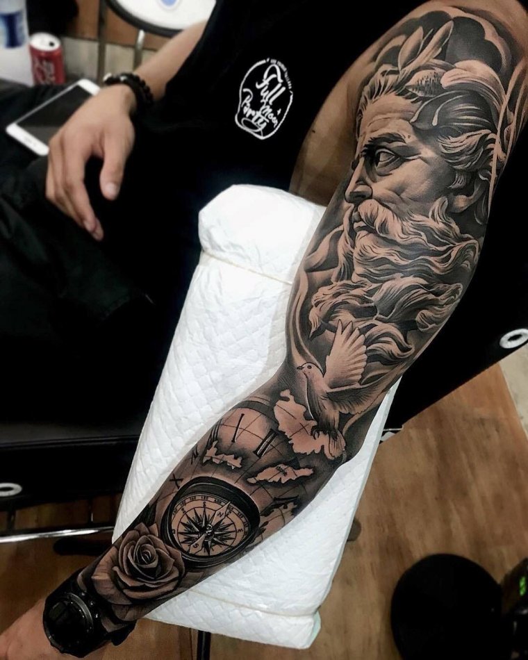 Tattoo sleeves for men colored