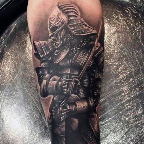 Japanese Samurai Tattoo Pop Of Color  Tatuagem samurai Tatuagens  orientais masculinas Designs de tatuagem