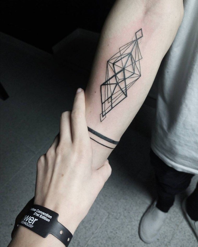 Geometric arm tattoos for girls (39 photos) 10 tattoos