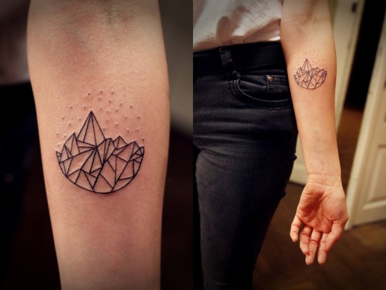 Geometric arm tattoos for girls (39 photos) 28 tattoos