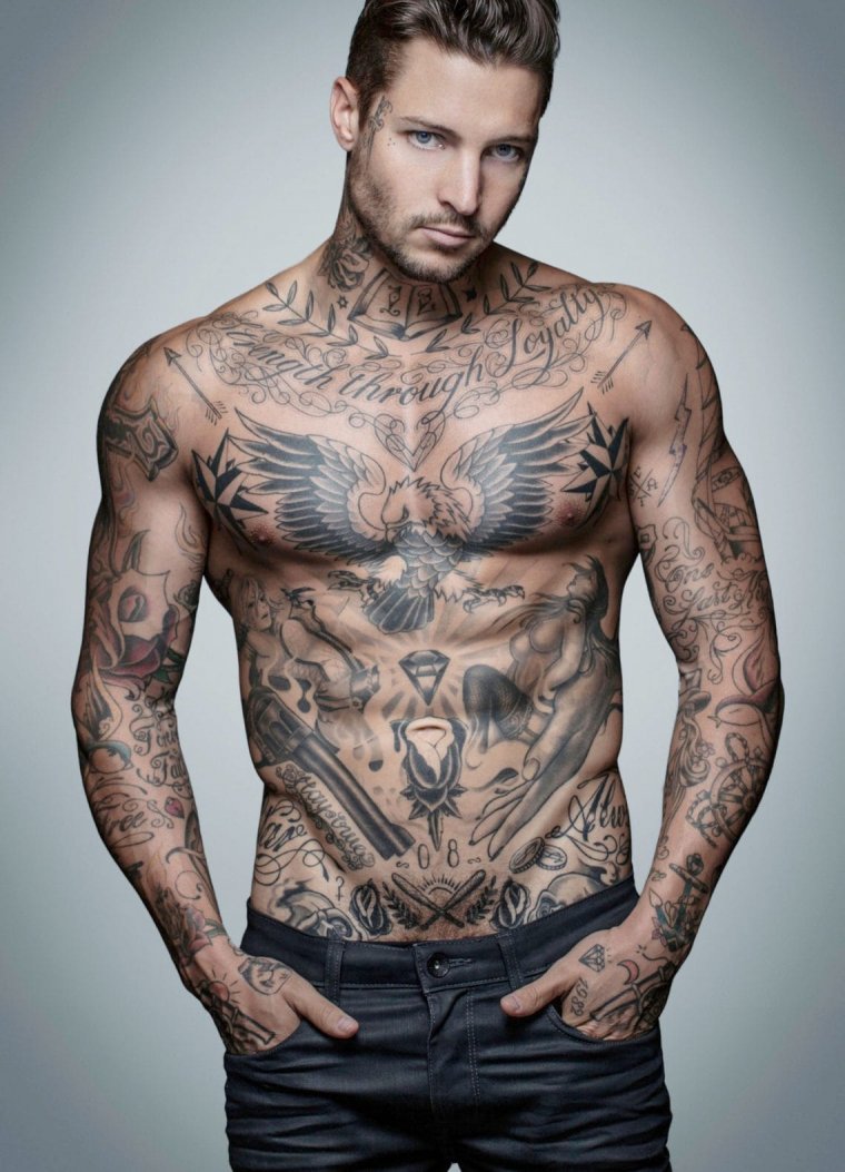 Full body tattoos for men (39 photos) 8 tattoo