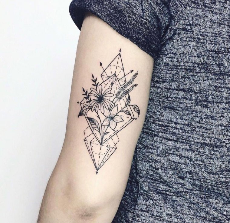 Geometric arm tattoos for girls (39 photos) 11 tattoos