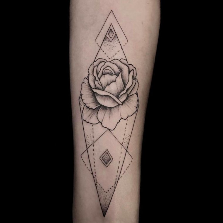 Geometric arm tattoos for girls (39 photos) 2 tattoos