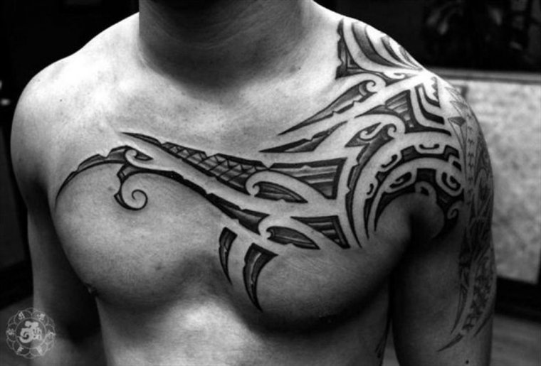 Fashionable men's shoulder tattoos (49 photos)33