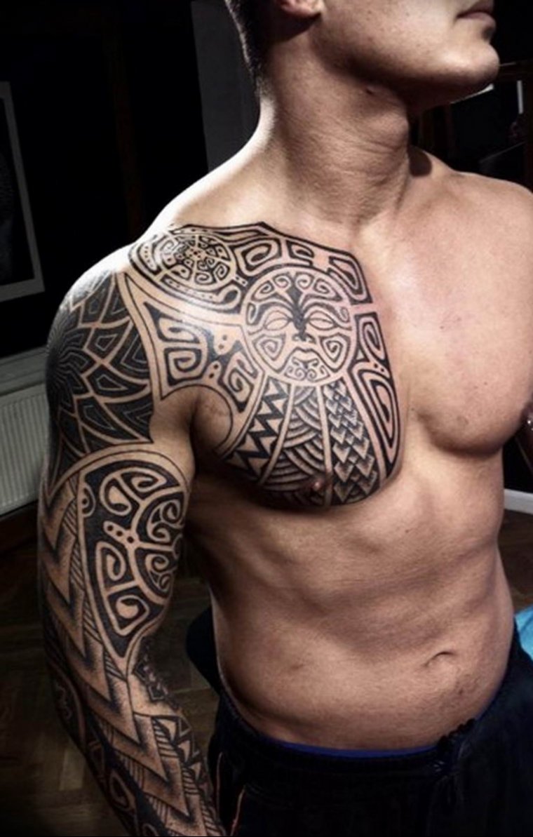 Fashionable men's shoulder tattoos (49 photos)34