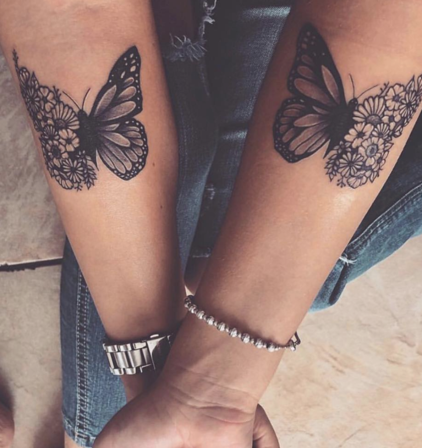 Matching couple tattoo, love tattoo for couple, small tattoo design ideas, butterfly tattoo, meaning ta… | Small tattoo designs, Tattoos for guys, Tattoos for women