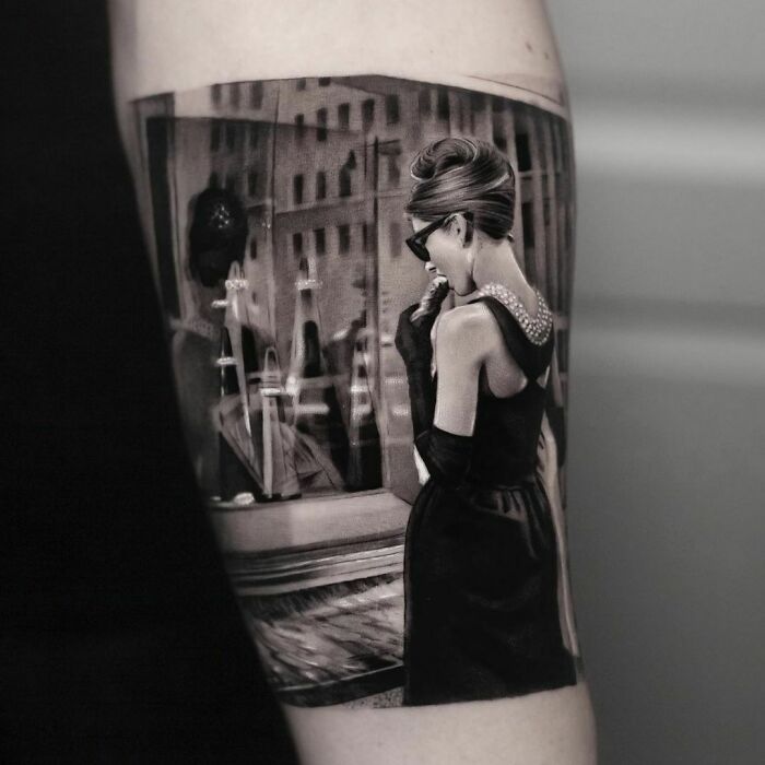 Audrey Hepburn, Tattoo Work By © Inal Bersekov