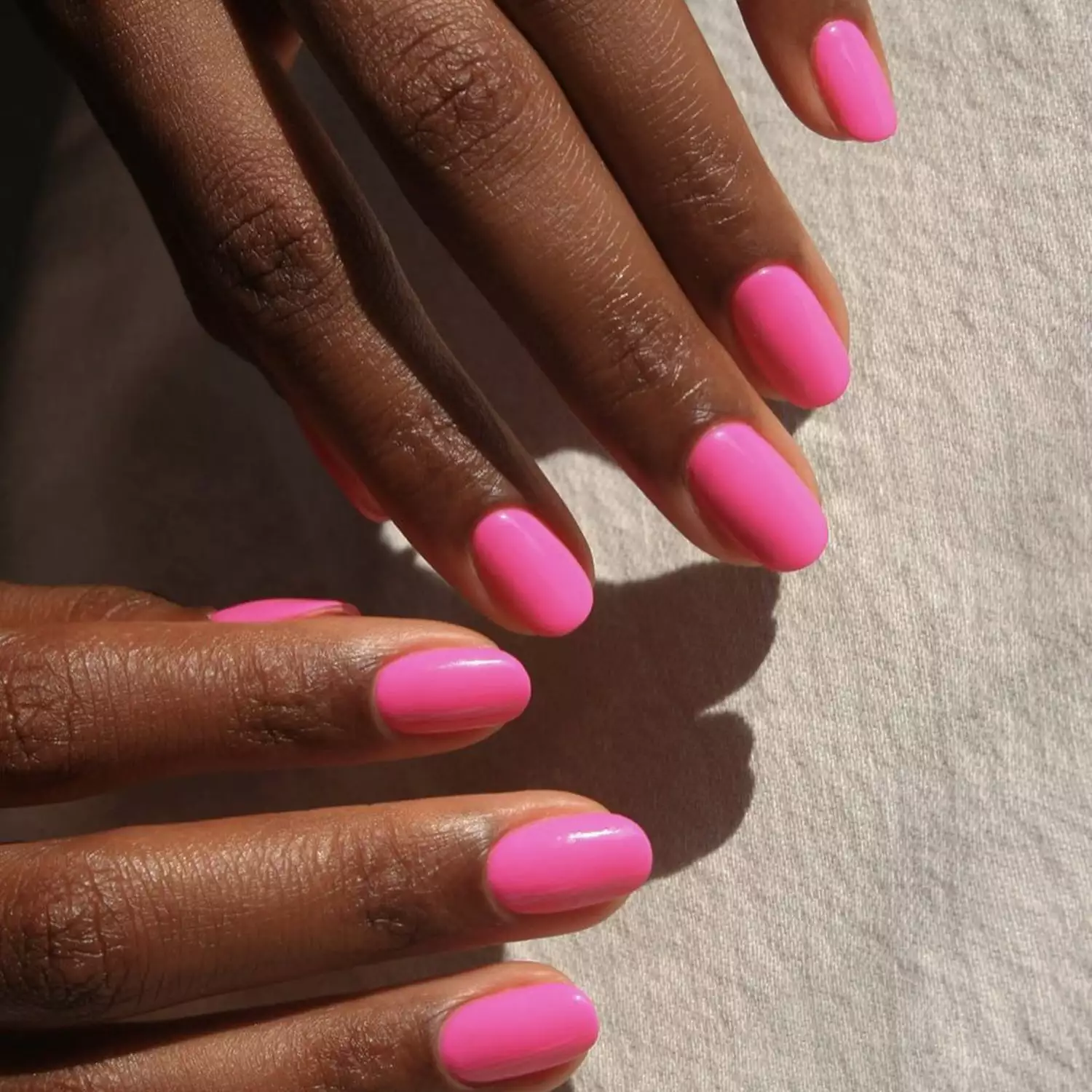 Classic Barbie pink nails