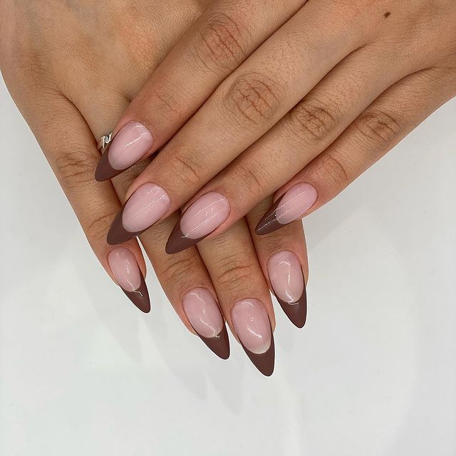 Brown French Tips