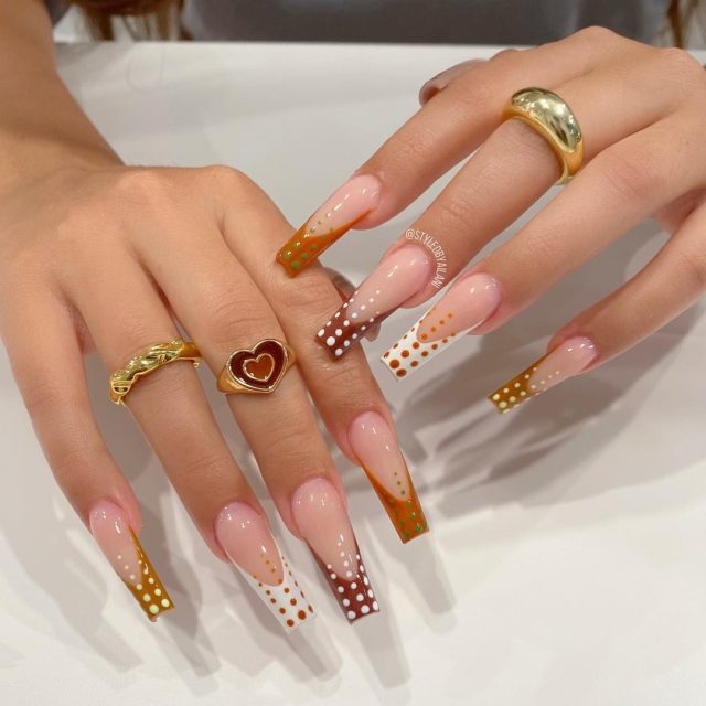 Dot Nail Art Nude Nails