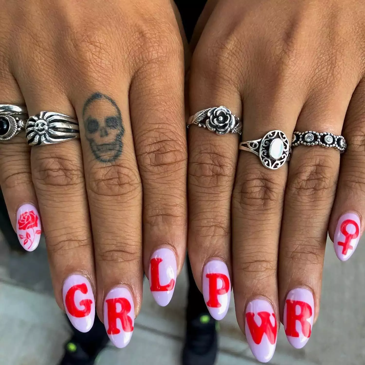 Girl Power Nail Art