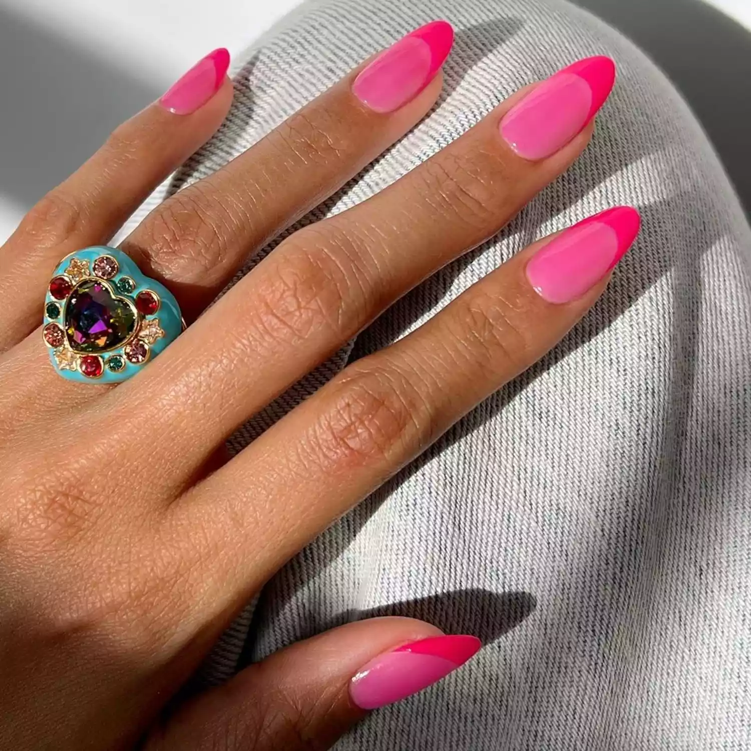 Two-Tone Pink French Mani