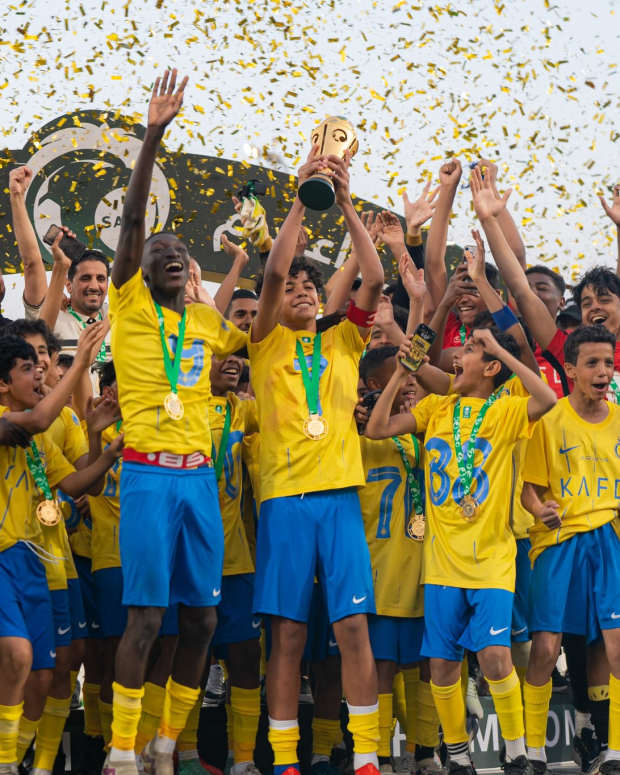 Cristiano Ronaldo's son, Cristiano Jr, lifts Saudi league trophy - Futbol  on FanNation